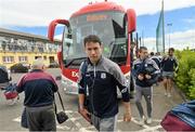 17 July 2016; Finian Hanley of Galway arrives ahead of Connacht GAA Football Senior Championship Final Replay match between Galway and Roscommon at Elverys MacHale Park in Castlebar, Co Mayo. Photo by Stephen McCarthy / SPORTSFILE