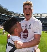 17 July 2016; Jimmy Hyland, right and Niall Brennan of Kildare celebrate at the end of the Electric Ireland Leinster GAA Football Minor Championship Final match between Laois and Kildare at Croke Park in Dubin. Photo by David Maher/Sportsfile