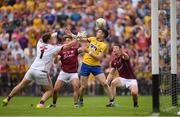 17 July 2016; Cathal Cregg of Roscommon in action against Galway players, from left, Bernard Power, Eoghan Kerin and Gareth Bradshaw during the Connacht GAA Football Senior Championship Final Replay match between Galway and Roscommon at Elverys MacHale Park in Castlebar, Co Mayo. Photo by Stephen McCarthy/Sportsfile