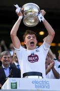 17 July 2016; Kildare Brian McLoughlin lifts the cup after the Electric Ireland Leinster GAA Football Minor Championship Final match between Laois and Kildare at Croke Park in Dubin. Photo by Ray McManus/Sportsfile