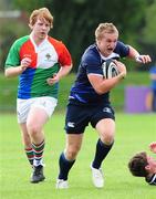 5 September 2010; Leinster's Patrick Lavelle powering through. Under-19 Friendly - Exiles v Leinster, Sunbury on Thames, Middlesex, England. Picture credit: SPORTSFILE