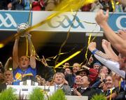 5 September 2010; Tipperary captain Eoin Kelly lifts the Liam MacCarthy Cup. GAA Hurling All-Ireland Senior Championship Final, Kilkenny v Tipperary, Croke Park, Dublin. Picture credit: David Maher / SPORTSFILE