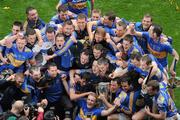 5 September 2010; The Tipperary team, including captain Eoin Kelly and manager Liam Sheedy, celebrate with the Liam MacCarthy Cup after the game. GAA Hurling All-Ireland Senior Championship Final, Kilkenny v Tipperary, Croke Park, Dublin. Picture credit: Brendan Moran / SPORTSFILE