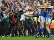 5 September 2010; Tipperary manager Liam Sheedy, right, celebrates with trainer Michael Ryan after the final whistle. GAA Hurling All-Ireland Senior Championship Final, Kilkenny v Tipperary, Croke Park, Dublin. Picture credit: Matt Browne / SPORTSFILE