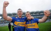 5 September 2010; Tipperary's Padraic Maher and Gearoid Ryan celebrate at the end of the game. GAA Hurling All-Ireland Senior Championship Final, Kilkenny v Tipperary, Croke Park, Dublin. Photo by Sportsfile
