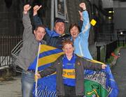 5 September 2010; Tipperary supporters, from left, Pat Croke, Kill, Co. Kildare, Michael and Breda O'Connor, Killenaule, Co. Tipperary and Aaron Croke, from Kill, Co. Kildare, celebrate after the match. GAA Hurling All-Ireland Senior Championship Final, Kilkenny v Tipperary, Croke Park, Dublin. Picture credit: Barry Cregg / SPORTSFILE