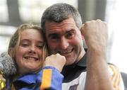 5 September 2010; Tipperary manager Liam Sheedy celebrates at the end of the game with his daughter Ashling. GAA Hurling All-Ireland Senior Championship Final, Kilkenny v Tipperary, Croke Park, Dublin. Picture credit: David Maher / SPORTSFILE