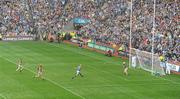 5 September 2010; Lar Corbett, Tipperary, scores his and his side's second goal past Kilkenny goalkeeper P.J Ryan. GAA Hurling All-Ireland Senior Championship Final, Kilkenny v Tipperary, Croke Park, Dublin. Picture credit: Brendan Moran / SPORTSFILE