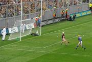 5 September 2010; Lar Corbett, Tipperary, scores his and his side's first goal past Kilkenny goalkeeper P.J Ryan. GAA Hurling All-Ireland Senior Championship Final, Kilkenny v Tipperary, Croke Park, Dublin. Picture credit: Brendan Moran / SPORTSFILE