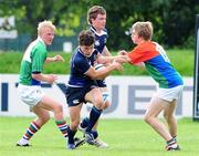 5 September 2010; Leinster's Foster Horan breaks away from the Exiles defence. Under-19 Friendly - Exiles v Leinster, Sunbury on Thames, Middlesex, England. Picture credit: SPORTSFILE