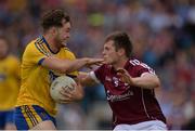 17 July 2016; Ultan Harney of Roscommon in action against Liam Silke of Galway during the Connacht GAA Football Senior Championship Final Replay match between Galway and Roscommon at Elverys MacHale Park in Castlebar, Co Mayo. Photo by Piaras Ó Mídheach/Sportsfile