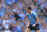 17 July 2016; Bernard Brogan of Dublin celebrates after scoring his side's first goal during the Leinster GAA Football Senior Championship Final match between Dublin and Westmeath at Croke Park in Dubin. Photo by Eóin Noonan/Sportsfile