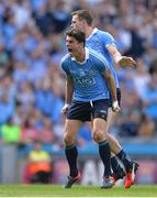 17 July 2016; Bernard Brogan of Dublin celebrates after scoring his side's first goal during the Leinster GAA Football Senior Championship Final match between Dublin and Westmeath at Croke Park in Dubin. Photo by Eóin Noonan/Sportsfile
