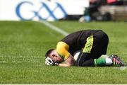17 July 2016; Donegal goal keeper Mark Anthony McGinley dejected after the Ulster GAA Football Senior Championship Final match between Donegal and Tyrone at St Tiernach's Park in Clones, Co Monaghan. Photo by Philip Fitzpatrick/Sportsfile