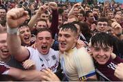 17 July 2016; Bernard Power, left, and Damien Comer of Galway celebrate their side's victory following the Connacht GAA Football Senior Championship Final Replay match between Galway and Roscommon at Elverys MacHale Park in Castlebar, Co Mayo. Photo by Stephen McCarthy/Sportsfile