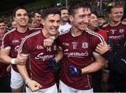 17 July 2016; Galway players, from left, Sean Denvir, Shane Walsh and Johnny Heaney await the final whistle during the Connacht GAA Football Senior Championship Final Replay match between Galway and Roscommon at Elverys MacHale Park in Castlebar, Co Mayo. Photo by Stephen McCarthy/Sportsfile