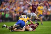 17 July 2016; Damien Comer of Galway in action against Enda Smith of Roscommon during the Connacht GAA Football Senior Championship Final Replay match between Galway and Roscommon at Elverys MacHale Park in Castlebar, Co Mayo. Photo by Stephen McCarthy/Sportsfile