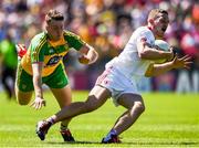 17 July 2016; Niall Sludden of Tyrone in action against Ciaran Gillespie of Donegal during the Ulster GAA Football Senior Championship Final match between Donegal and Tyrone at St Tiernach's Park in Clones, Co Monaghan. Photo by Philip Fitzpatrick/Sportsfile