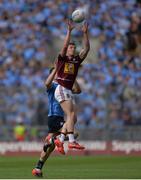 17 July 2016; Ger Egan of Westmeath  in action against Diarmuid Connolly of Dublin  during the Leinster GAA Football Senior Championship Final match between Dublin and Westmeath at Croke Park in Dubin. Photo by Eóin Noonan/Sportsfile