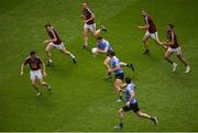 17 July 2016; Brian Fenton of Dublin in action against Westmeath players, left to right, James Dolan, Callum McCormack, Francis Boyle, Kevin Maguire, and Paul Sharry during the Leinster GAA Football Senior Championship Final match between Dublin and Westmeath at Croke Park in Dubin. Photo by Daire Brennan/Sportsfile