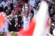 17 July 2016; Tyrone captain Sean Cavanagh lifts the cup following the Ulster GAA Football Senior Championship Final match between Donegal and Tyrone at St Tiernach's Park in Clones, Co Monaghan. Photo by Ramsey Cardy/Sportsfile