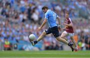 17 July 2016; Kevin McManamon of Dublin solos his way through the Westmeath defense on his way too scoring his sides second goal during the Leinster GAA Football Senior Championship Final match between Dublin and Westmeath at Croke Park in Dubin. Photo by Eóin Noonan/Sportsfile