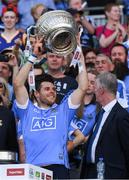 17 July 2016; Kevin McManamon lifts the Delaney Cup after the Leinster GAA Football Senior Championship Final match between Dublin and Westmeath at Croke Park in Dubin. Photo by Ray McManus/Sportsfile