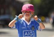 17 July 2016; Dublin supporter Zoe O'Brien, aged 6, from Clondalkin, Co. Dublin, ahead of the Leinster GAA Football Senior Championship Final match between Dublin and Westmeath at Croke Park in Dubin. Photo by Daire Brennan/Sportsfile