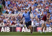 17 July 2016; Kevin McManamon of Dublin celebrates after scoring his side's second goal during the Leinster GAA Football Senior Championship Final match between Dublin and Westmeath at Croke Park in Dubin. Photo by David Maher/Sportsfile