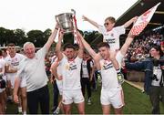 17 July 2016; Darren McCurry and Connor McAliskey of Tyrone celebrate after the Ulster GAA Football Senior Championship Final match between Donegal and Tyrone at St Tiernach's Park in Clones, Co Monaghan. Photo by Oliver McVeigh/Sportsfile