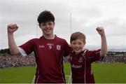 17 July 2016; Galway supporters Robbie Monahan, left, and Luke Monaghan, from Caherlistrane, Co Galway in attendance at the Connacht GAA Football Senior Championship Final Replay match between Galway and Roscommon at Elverys MacHale Park in Castlebar, Co Mayo. Photo by Piaras Ó Mídheach/Sportsfile