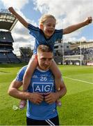 17 July 2016; Eoghan O'Gara of Dublin with his daughter Ella after the Leinster GAA Football Senior Championship Final match between Dublin and Westmeath at Croke Park in Dubin. Photo by Eóin Noonan/Sportsfile