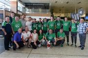 19 July 2016; The Team Ireland boxers and boxing officials prior to their departure for the 2016 Olympic Games in Rio at Dublin Airport, Dublin. Photo by Brendan Moran/Sportsfile