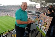 5 September 2010; Professional artist Michael Hanrahan, from Lahinch, Co. Clare, making a painting of the GAA Hurling All-Ireland Final. GAA Hurling All-Ireland Senior Championship Final, Kilkenny v Tipperary, Croke Park, Dublin. Picture credit: Brendan Moran / SPORTSFILE