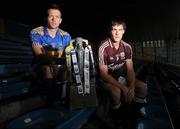 8 September 2010; Team captains Padraic Maher, Tipperary, and David Burke, Galway, met ahead of this weekend’s Bord Gáis Energy GAA Hurling U-21 All-Ireland Final between Galway and Tipperary. The match takes place at Semple Stadium at 7.00pm and will be preceded at 5.00pm by the Bord Gáis Energy GAA Hurling U-21 B All-Ireland Final between Kerry and Meath. Bord Gais Energy GAA Hurling Under 21 All-Ireland Championship Final Media Day, Semple Stadium, Thurles, Co. Tipperary. Picture credit: Matt Browne / SPORTSFILE