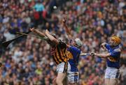 5 September 2010; Patrick Maher, Tipperary, catches a high ball, against John Dalton, Kilkenny, and supported by team-mate Lar Corbett. GAA Hurling All-Ireland Senior Championship Final, Kilkenny v Tipperary, Croke Park, Dublin. Picture credit: Dáire Brennan / SPORTSFILE