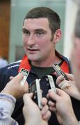 9 September 2010; Cork's Noel O'Leary speaking during a squad media evening ahead of their GAA Football All-Ireland Senior Championship Final 2010 match against Down. Rochestown Park Hotel, Cork. Picture credit: Diarmuid Greene / SPORTSFILE