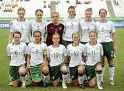 9 September 2010; The Republic of Ireland team, back row, left to right, Jessica Gleeson, Megan Campbell, Grace Moloney, Jennifer Byrne, Aileen Gilroy and Ciara O'Brien. Front row, left to right, Ciara Grant, Dora Gorman, Denise O'Sullivan, Stacie Donnelly and Siobhan Killeen. FIFA U-17 Women’s World Cup Group Stage, Republic of Ireland v Canada, Larry Gomes Stadium, Arima, Trinidad. Picture credit: Stephen McCarthy / SPORTSFILE