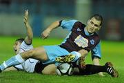 10 September 2010; Mick Daly, Drogheda United, in action against Shaun Kelly, Dundalk. Airtricity League Premier Division, Drogheda United v Dundalk, United Park, Drogheda, Co. Louth. Photo by Sportsfile