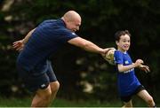 20 July 2016; Leinster's Richardt Strauss and Alex Toner from Dundalk, Co. Louth, in action during the Bank of Ireland Leinster Rugby Summer Camp at Dundalk RFC in Dundalk, Co Louth. Photo by Sportsfile