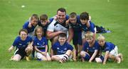 20 July 2016; Peter Dooley of Leinster with participants during the Bank of Ireland Leinster Rugby Summer Camp at Tullow RFC in Tullow, Co Carlow. Photo by Daire Brennan/Sportsfile