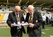 17 July 2016; Brian Armitage and Cuthbert Donnelly, Ulster GAA officals before the Ulster GAA Football Senior Championship Final match between Donegal and Tyrone at St Tiernach's Park in Clones, Co Monaghan. Photo by Oliver McVeigh/Sportsfile