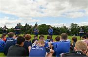 20 July 2016; Hugo Kean, left and Jack Power, right speaking to players during a Leinster Rugby School of Excellence camp at Kings Hospital in Palmerstown, Dublin. Photo by Eóin Noonan/Sportsfile