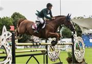 20 July 2016; Bertram Allen, Ireland, competing on Romanov, during the Sports Ireland Classic at the Dublin Horse Show in the RDS, Ballsbridge, Dublin. Photo by Cody Glenn/Sportsfile