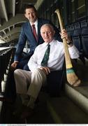 21 July 2016; Current GAA All-Ireland Poc Fada champion Brendan Cummins, Tipperary, with Finbarr O'Neill, a former winner of 3 in row during the 1960's, in attendance at the launch of the M. Donnelly GAA All-Ireland Poc Fada at Croke Park in Dublin. Photo by David Maher/Sportsfile