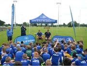21 July 2016; Josh van der Flier, right, and Ross Molony of Leinster answer questions during the Bank of Ireland Leinster Rugby Summer Camp at Portlaoise RFC in Portlaoise, Co. Laois. Photo by Daire Brennan/Sportsfile