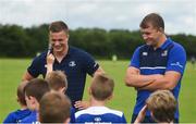 21 July 2016; Josh van der Flier, left, and Ross Molony of Leinster answer questions during the Bank of Ireland Leinster Rugby Summer Camp at Portlaoise RFC in Portlaoise, Co. Laois. Photo by Daire Brennan/Sportsfile