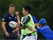 21 July 2016; Josh Dunne, aged 12, from Portarlington, Co. Laois, in action during the Bank of Ireland Leinster Rugby Summer Camp at Portlaoise RFC in Portlaoise, Co. Laois. Photo by Daire Brennan/Sportsfile