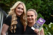 21 July 2016; Racegoers Nicole Politi, left, from Edinburgh, Scotland, and Megan Morrissey, from Castleknock, Co Dublin, during the Bulmers Evening Meeting at Leopardstown in Dublin. Photo by Cody Glenn/Sportsfile