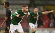 21 July 2016; Kevin O'Connor of Cork City celebrates after scoring his side's first goal during the UEFA Europa League Second Qualifying Round 2nd Leg match between Cork City and BK Hacken at Turners Cross in Cork. Photo by Diarmuid Greene/Sportsfile